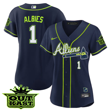 Women's Atlanta Braves Atliens Jersey - All Stitched