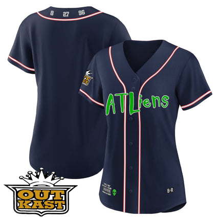 Women's Atlanta Braves Atliens Jersey - All Stitched