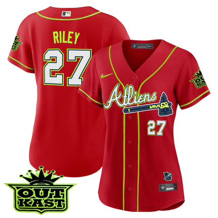Women's Atlanta Braves Atliens Jersey - All Stitched