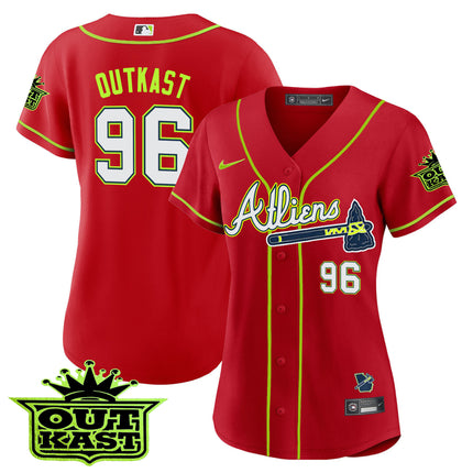 Women's Atlanta Braves Atliens Jersey - All Stitched