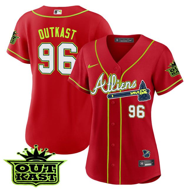 Women's Atlanta Braves Atliens Jersey - All Stitched