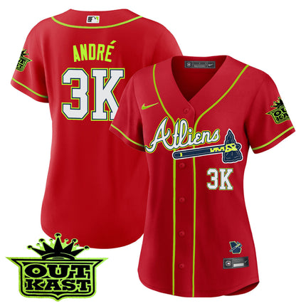 Women's Atlanta Braves Atliens Jersey - All Stitched