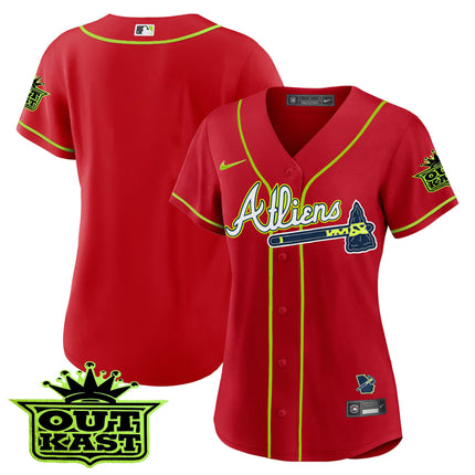 Women's Atlanta Braves Atliens Jersey - All Stitched