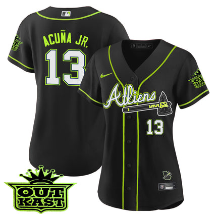 Women's Atlanta Braves Atliens Jersey - All Stitched