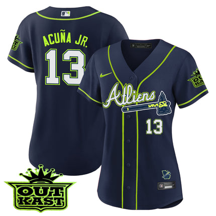 Women's Atlanta Braves Atliens Jersey - All Stitched