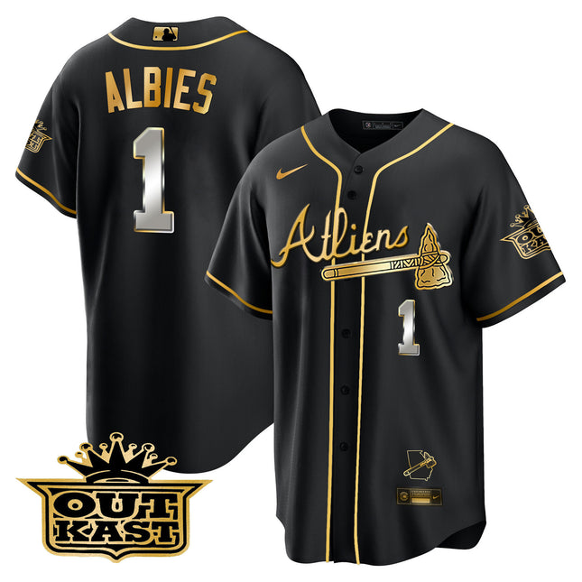 Men's Atlanta Braves Atliens Cool Base Jersey V2 - All Stitched