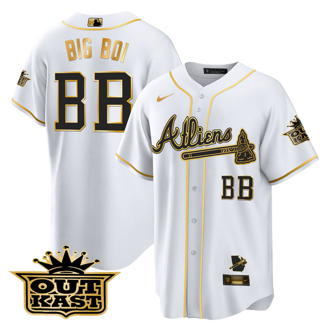 Men's Atlanta Braves Atliens Cool Base Jersey V2 - All Stitched