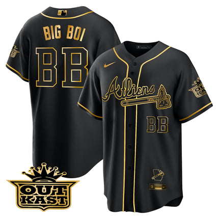 Men's Atlanta Braves Atliens Cool Base Jersey V2 - All Stitched