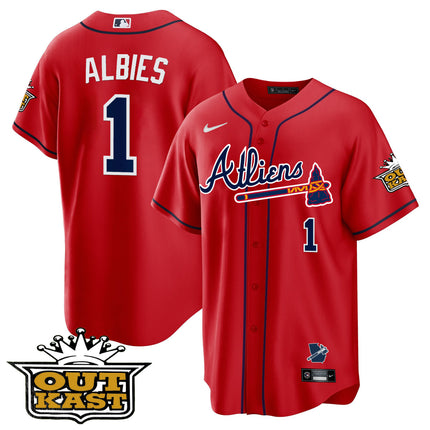 Men's Atlanta Braves Atliens Cool Base Jersey V2 - All Stitched