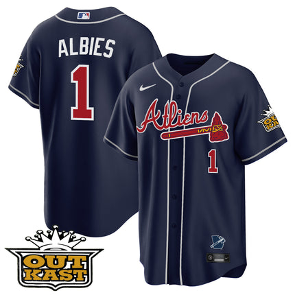 Men's Atlanta Braves Atliens Cool Base Jersey V2 - All Stitched