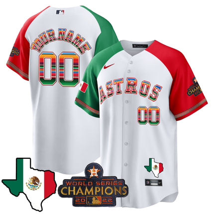 Astros Mexico Texas Map Cool Base Custom Jersey - All Stitched