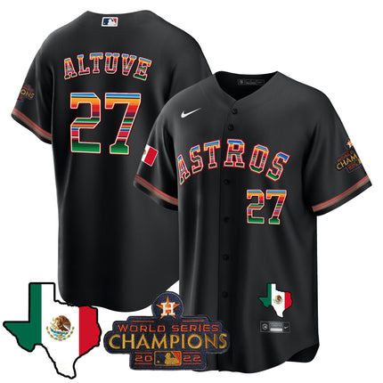 Men's Astros Mexico Texas Map Cool Base Jersey - All Stitched