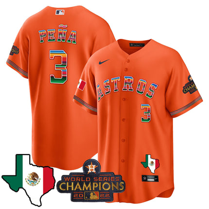 Men's Astros Mexico Texas Map Cool Base Jersey - All Stitched