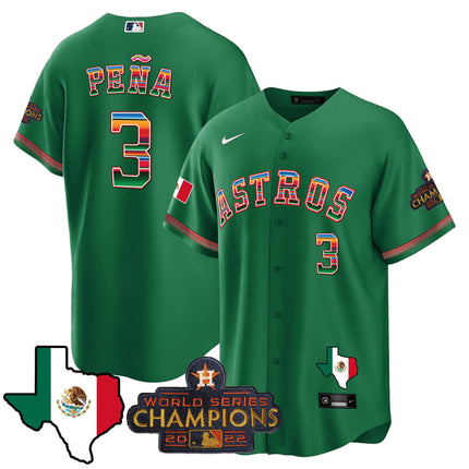 Men's Astros Mexico Texas Map Cool Base Jersey - All Stitched