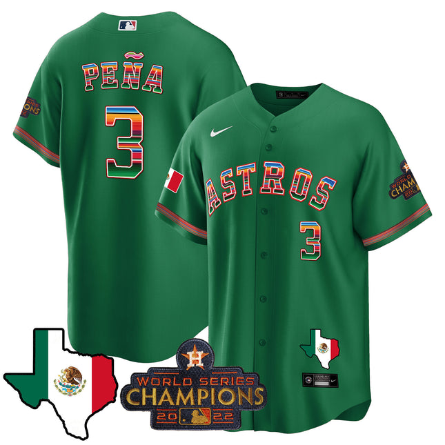 Men's Astros Mexico Texas Map Cool Base Jersey - All Stitched