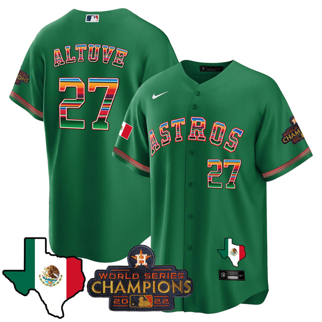 Men's Astros Mexico Texas Map Cool Base Jersey - All Stitched