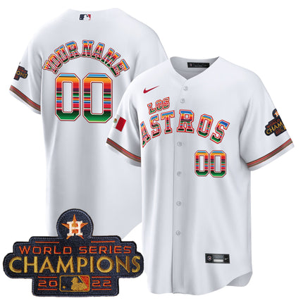Houston Astros Los Astros Mexico Custom Jersey - All Stitched