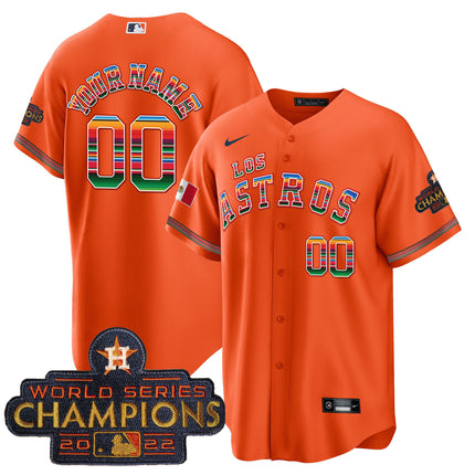 Houston Astros Los Astros Mexico Custom Jersey - All Stitched