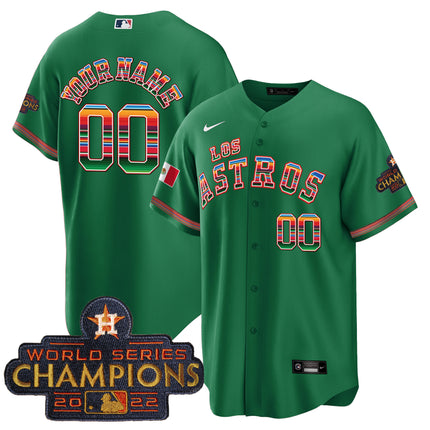 Houston Astros Los Astros Mexico Custom Jersey - All Stitched