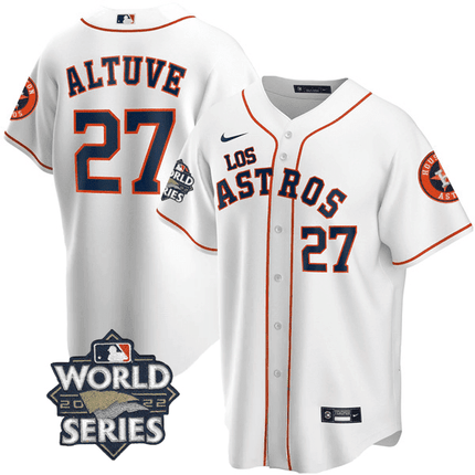 Men's Houston Astros - “Los Astros” Hispanic Heritage World Series Patch Jersey – All Stitched