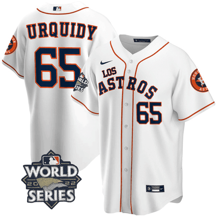 Men's Houston Astros - “Los Astros” Hispanic Heritage World Series Patch Jersey – All Stitched