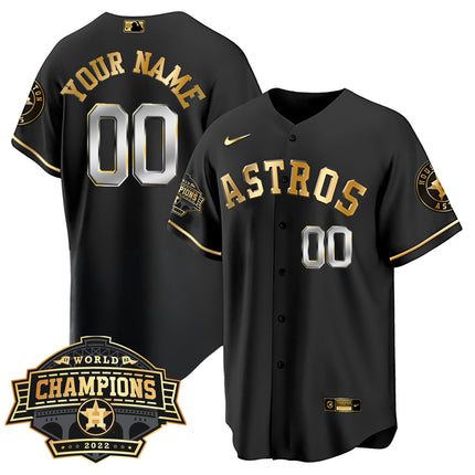 Houston Astros 2022 Champions Limited Custom Name And Number Jersey - All Stitched