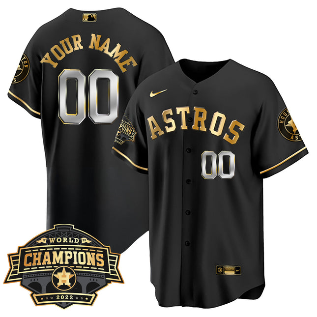 Houston Astros 2022 Champions Limited Custom Name And Number Jersey - All Stitched