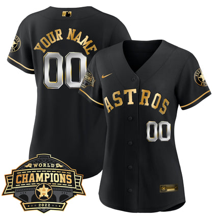 Houston Astros 2022 Champions Limited Custom Name And Number Jersey - All Stitched