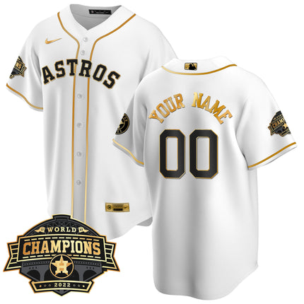 Houston Astros 2022 Champions Limited Custom Name And Number Jersey - All Stitched