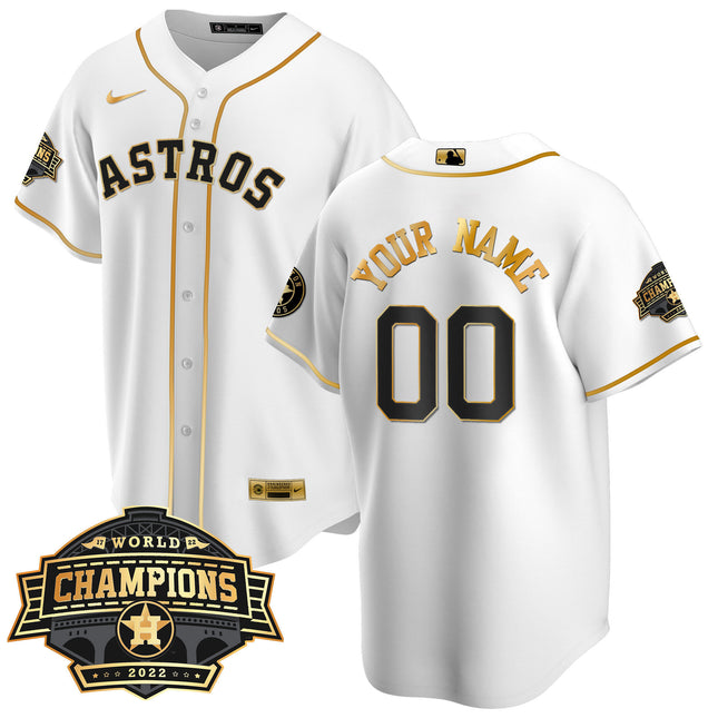 Houston Astros 2022 Champions Limited Custom Name And Number Jersey - All Stitched