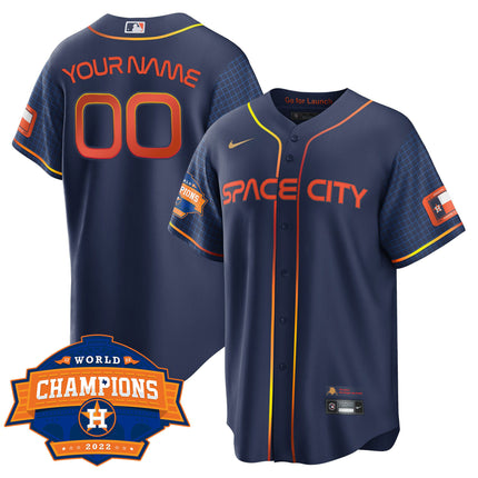 Houston Astros 2022 Champions Limited Custom Name And Number Jersey - All Stitched