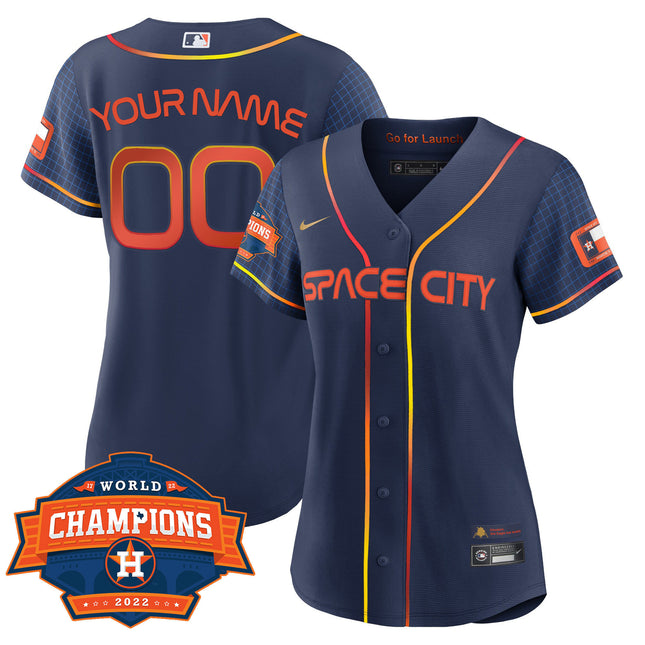 Houston Astros 2022 Champions Limited Custom Name And Number Jersey - All Stitched