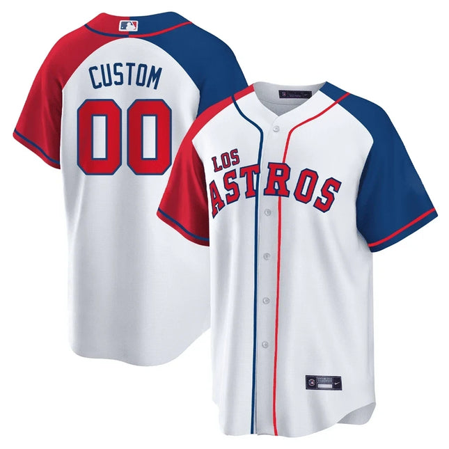 Houston Astros Players Flex Base Custom Jersey - Texas State Patch