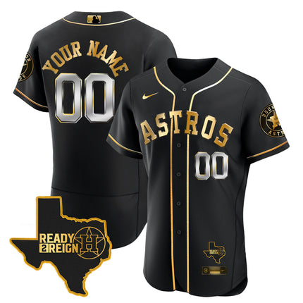 Houston Astros 2023 Ready 2 Reign Flex Base Custom Jersey - All Stitched