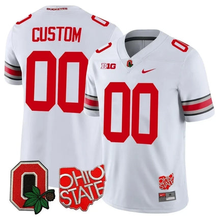 Ohio State Buckeyes Custom Jersey - Ohio State + Logo Patch - All Stitched