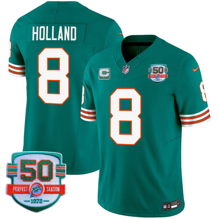 Men's Dolphins Throwback Vapor Jersey - All Stitched