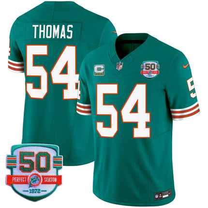 Men's Dolphins Throwback Vapor Jersey - All Stitched