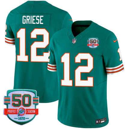 Men's Dolphins Throwback Vapor Jersey - All Stitched