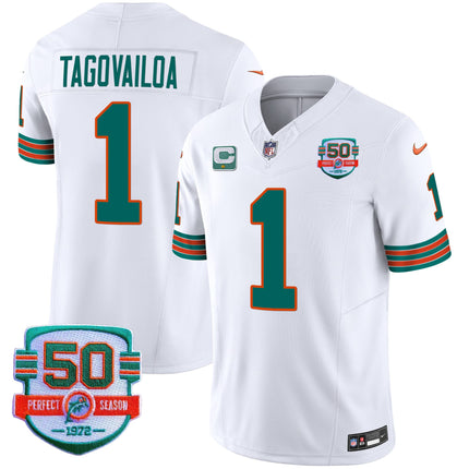 Men's Dolphins Throwback Vapor Jersey - All Stitched