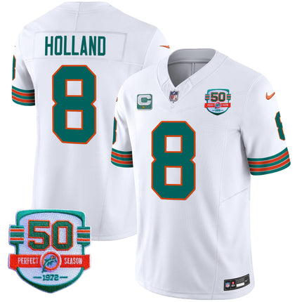 Men's Dolphins Throwback Vapor Jersey - All Stitched