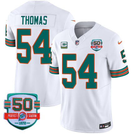 Men's Dolphins Throwback Vapor Jersey - All Stitched