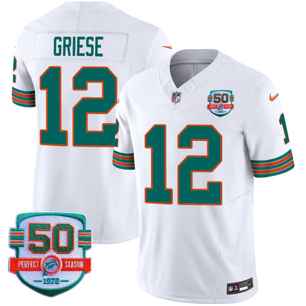 Men's Dolphins Throwback Vapor Jersey - All Stitched