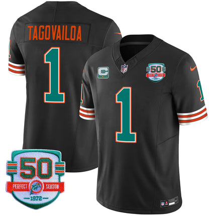 Men's Dolphins Throwback Vapor Jersey - All Stitched