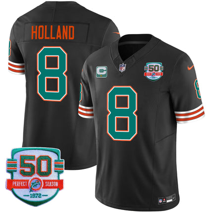Men's Dolphins Throwback Vapor Jersey - All Stitched