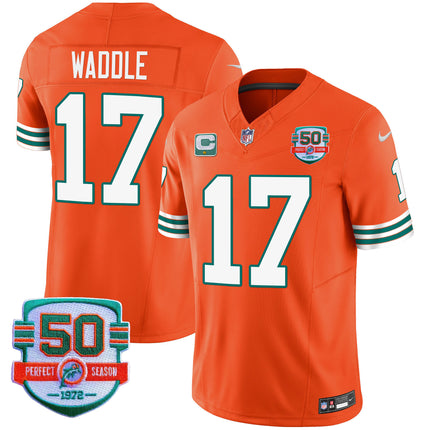 Men's Dolphins Throwback Vapor Jersey - All Stitched
