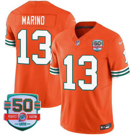 Men's Dolphins Throwback Vapor Jersey - All Stitched