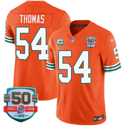 Men's Dolphins Throwback Vapor Jersey - All Stitched