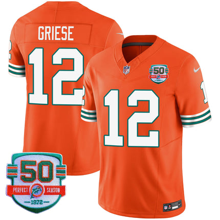 Men's Dolphins Throwback Vapor Jersey - All Stitched
