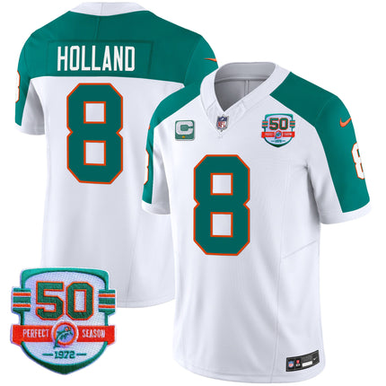 Men's Dolphins Throwback Vapor Jersey - All Stitched