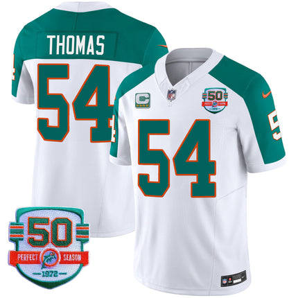 Men's Dolphins Throwback Vapor Jersey - All Stitched